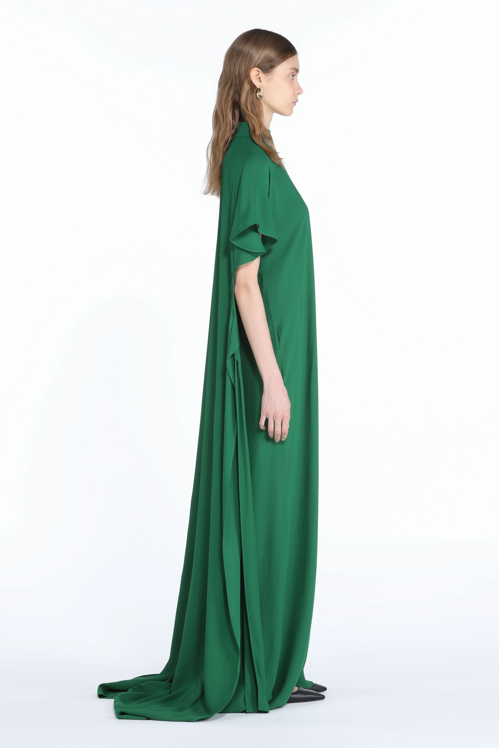 CAPE-DETAIL MAXI DRESS - 3