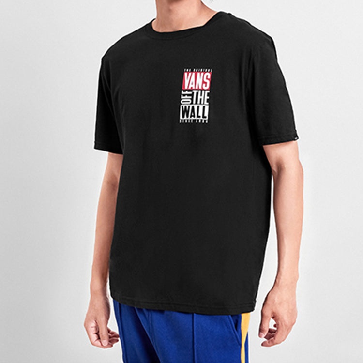 Vans Alphabet Printing Short Sleeve Couple Style Black VN0A4MM5BLK - 5