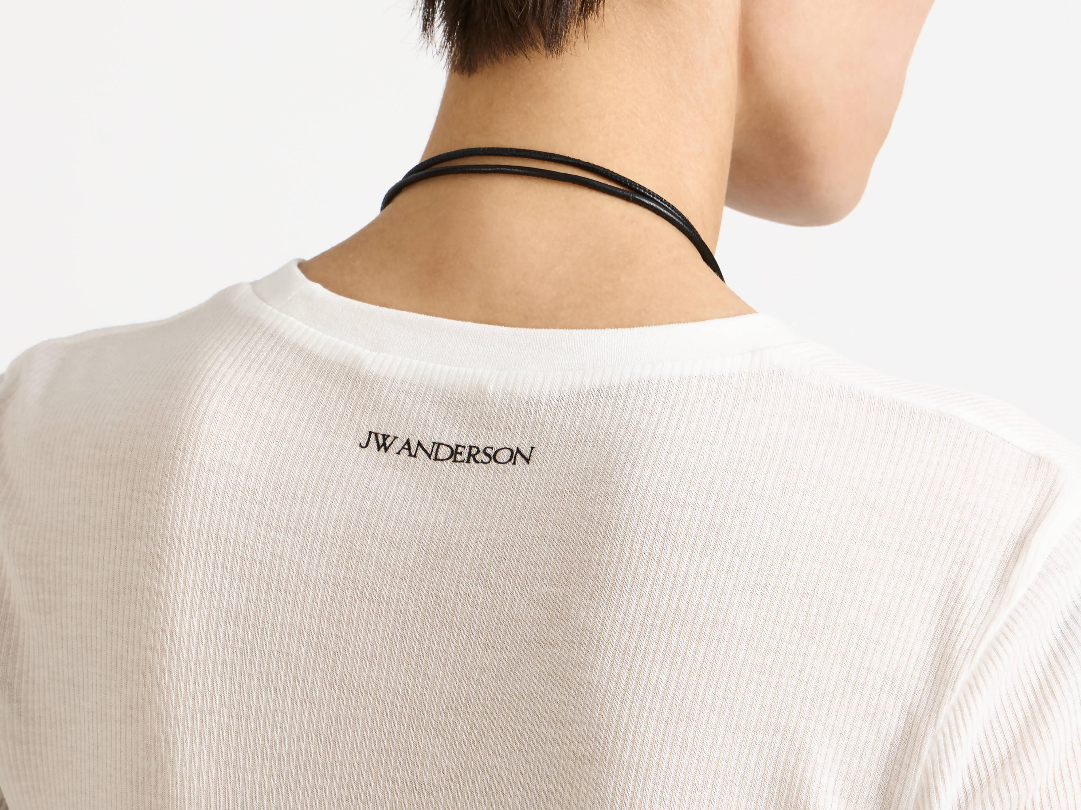 LONG SLEEVE CREW NECKLINE TOP IN OFF-WHITE - 6