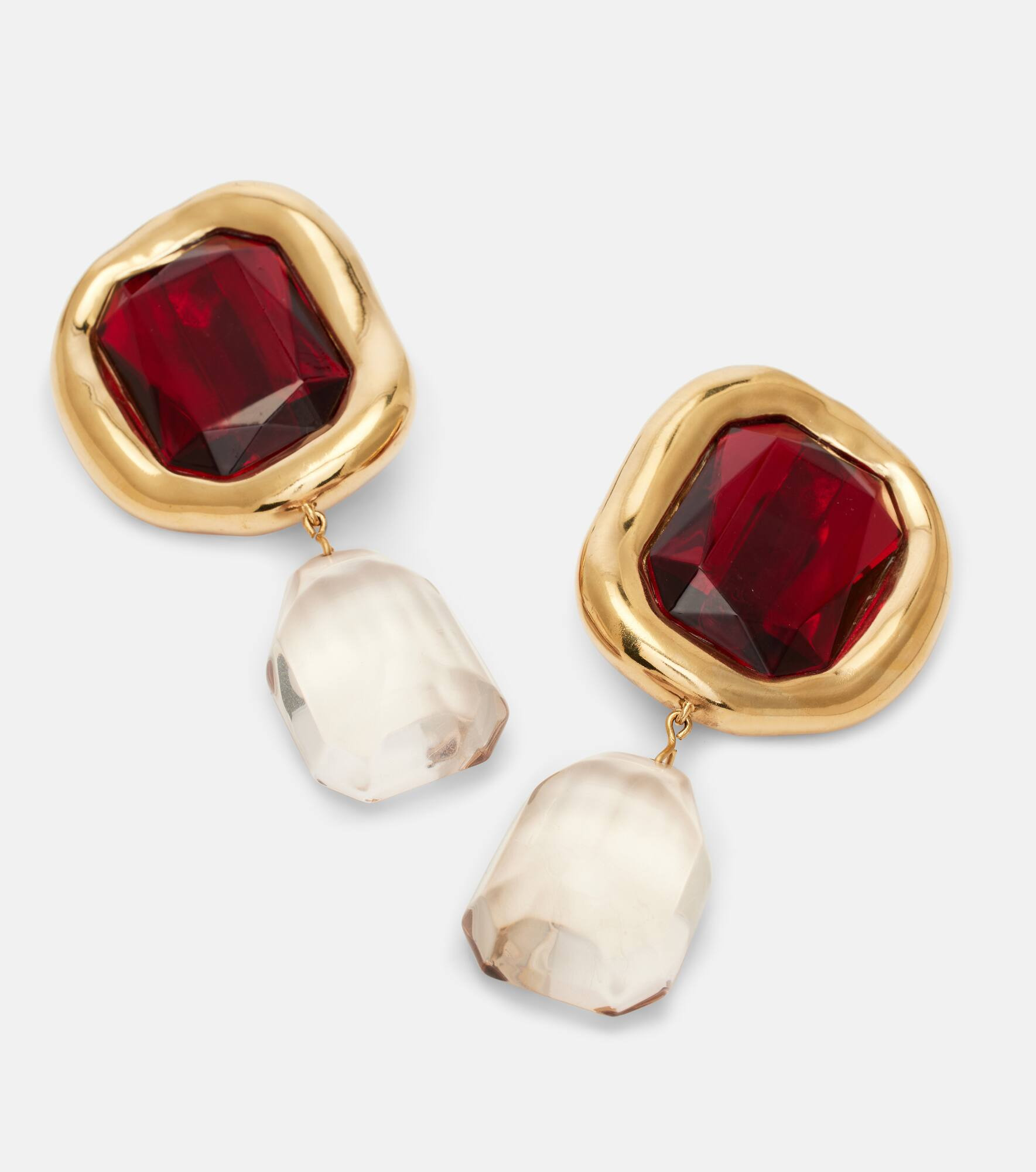 Embellished drop earrings - 4