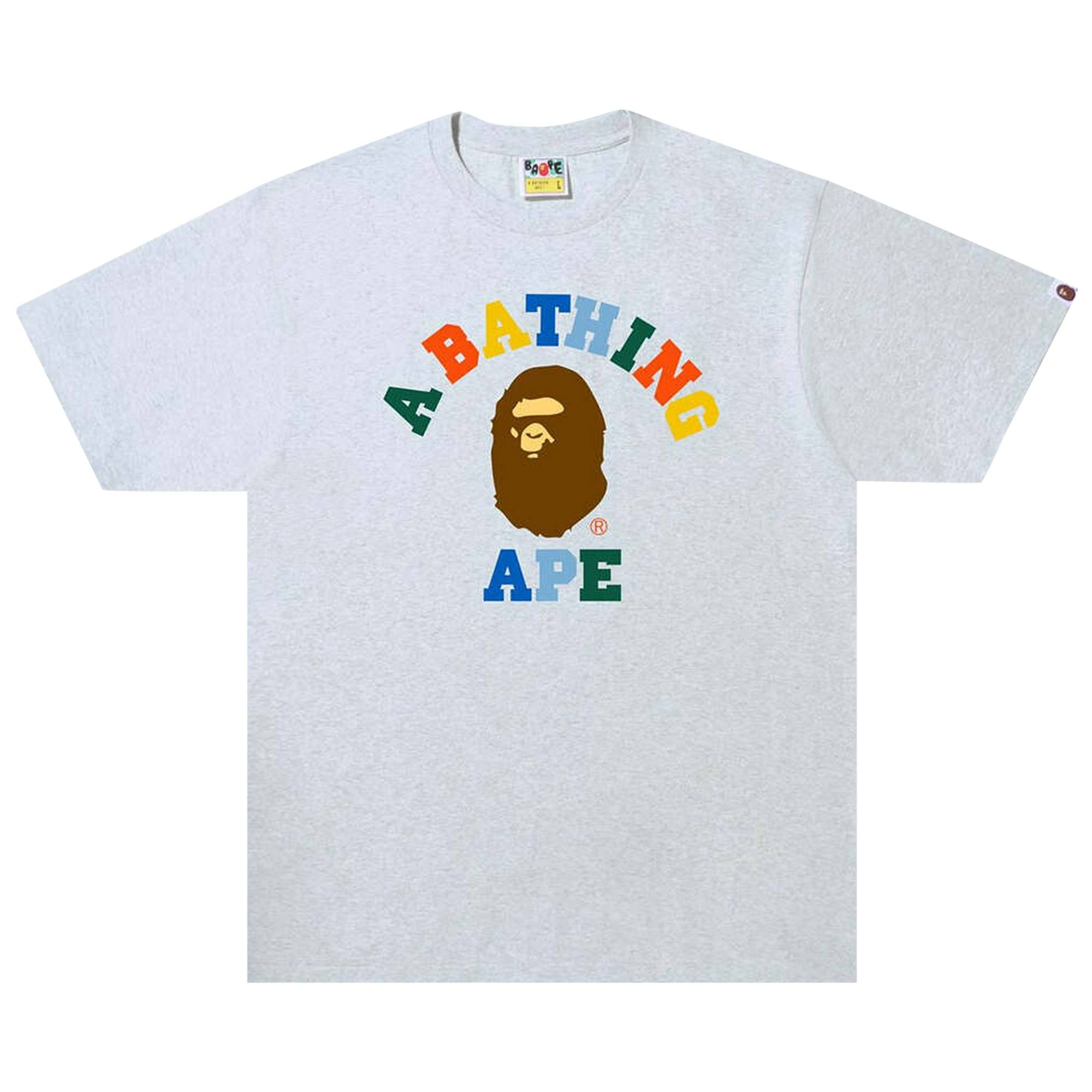 BAPE Colors College Tee 'Grey' - 1