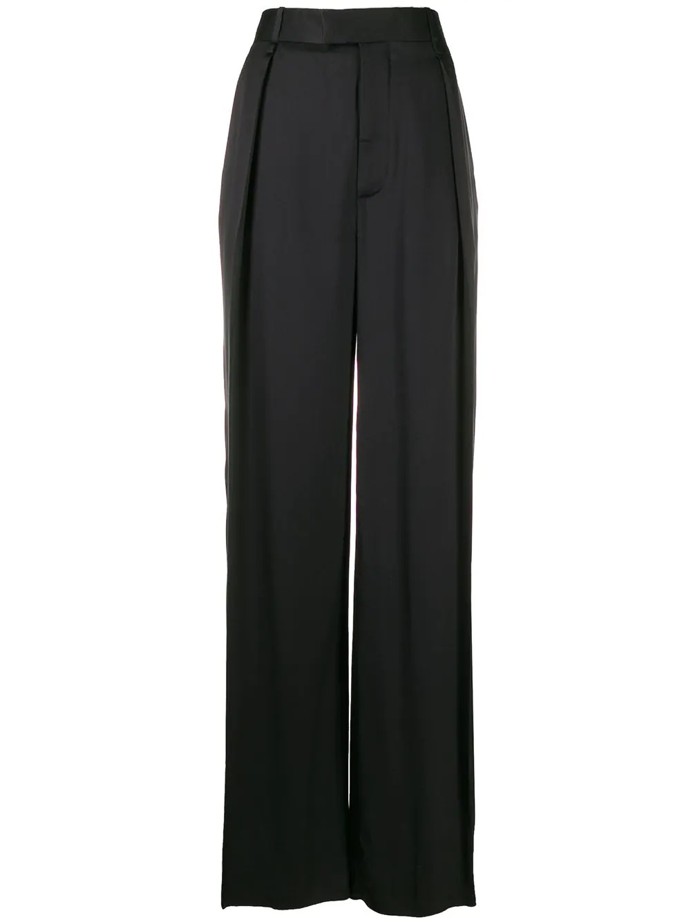 high waisted silk trousers - 1