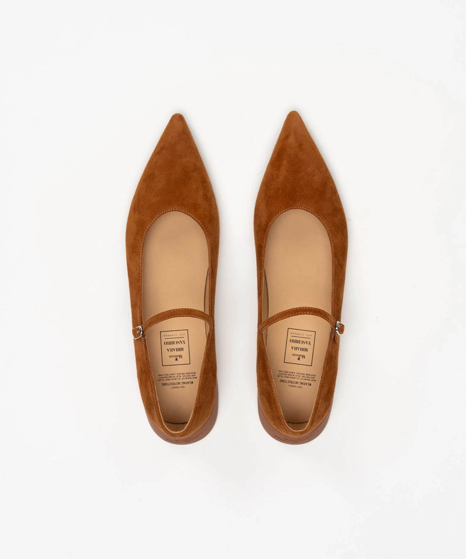 "JANE" Suede Strap Pointed Shoes - 1