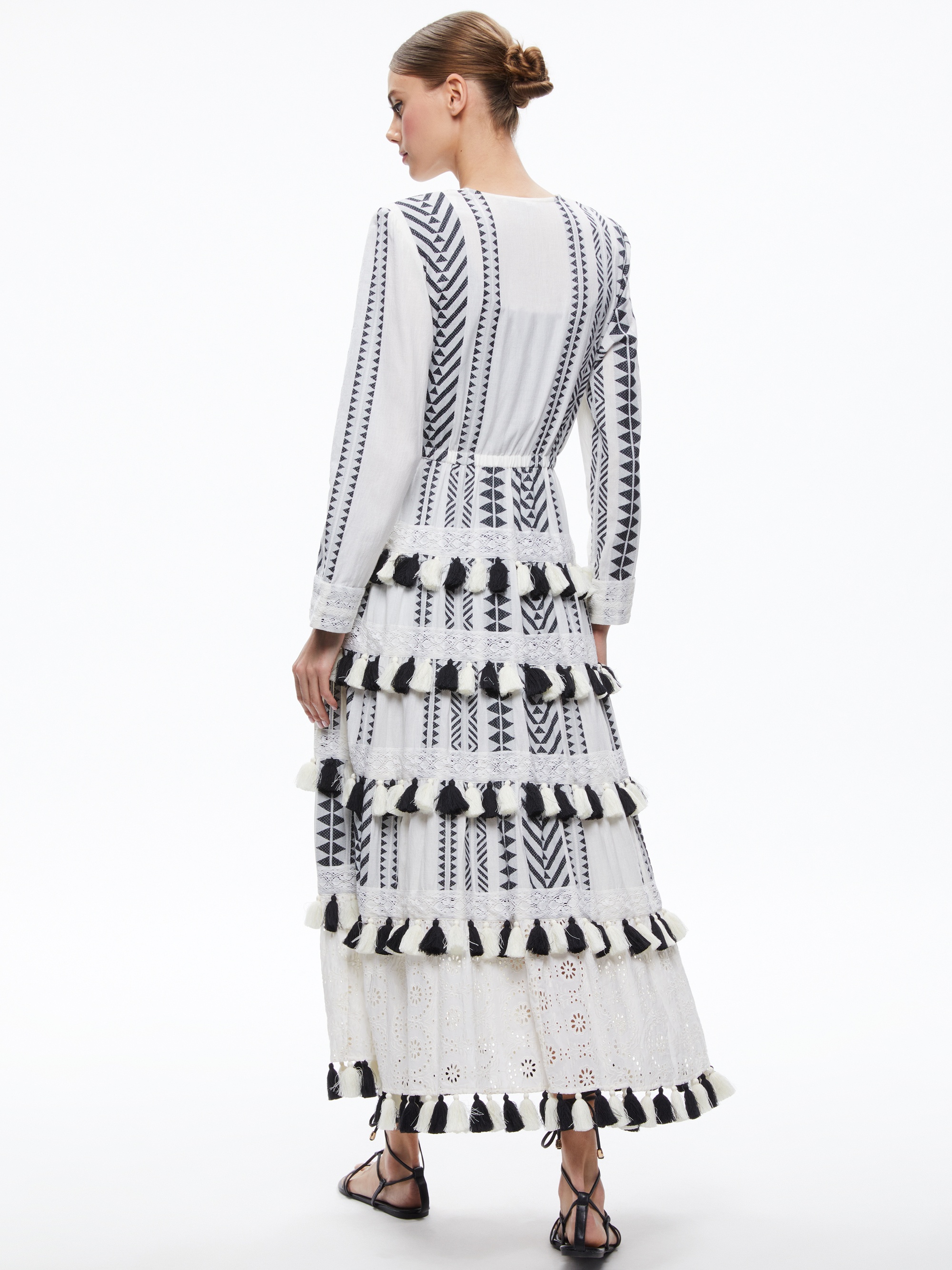 TALIA DRAWSTRING TIERED TASSEL KIMONO - 3