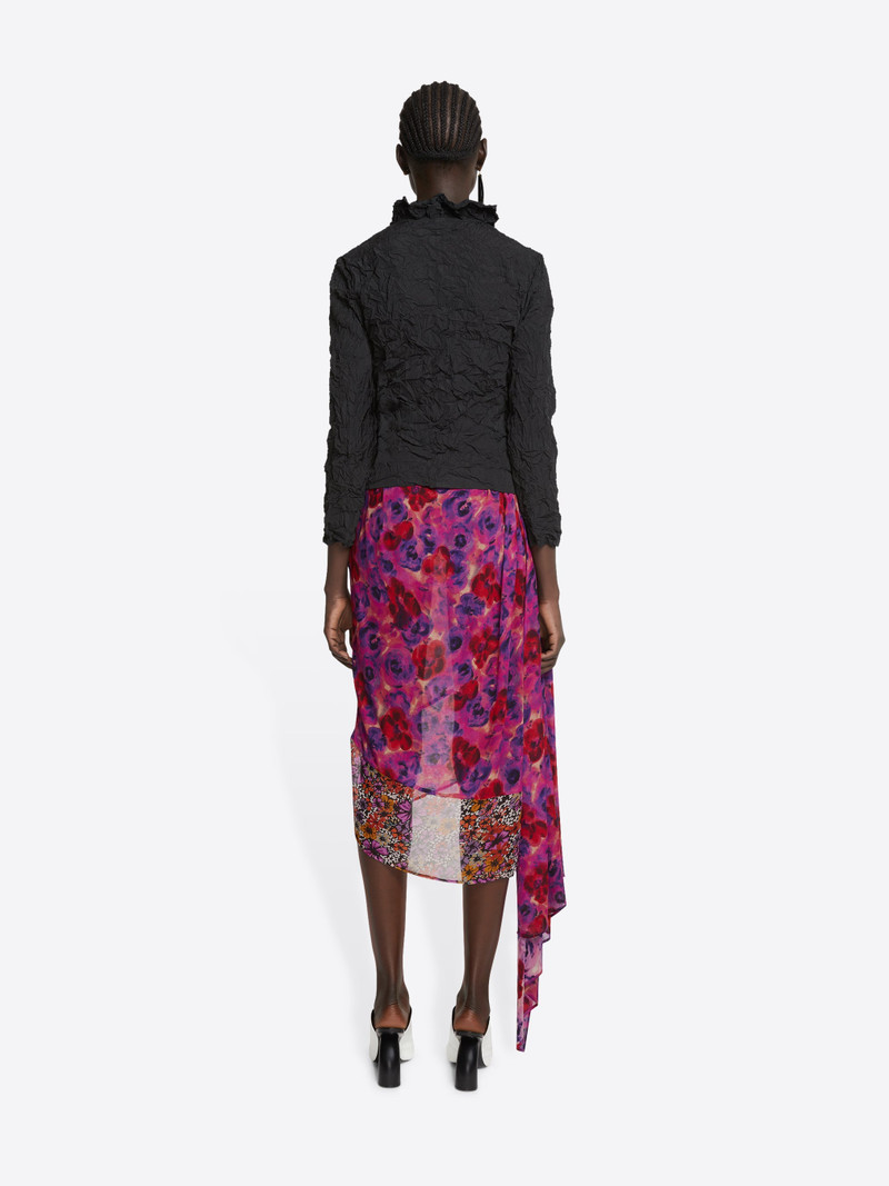 FLORAL DRAPED SKIRT 4
