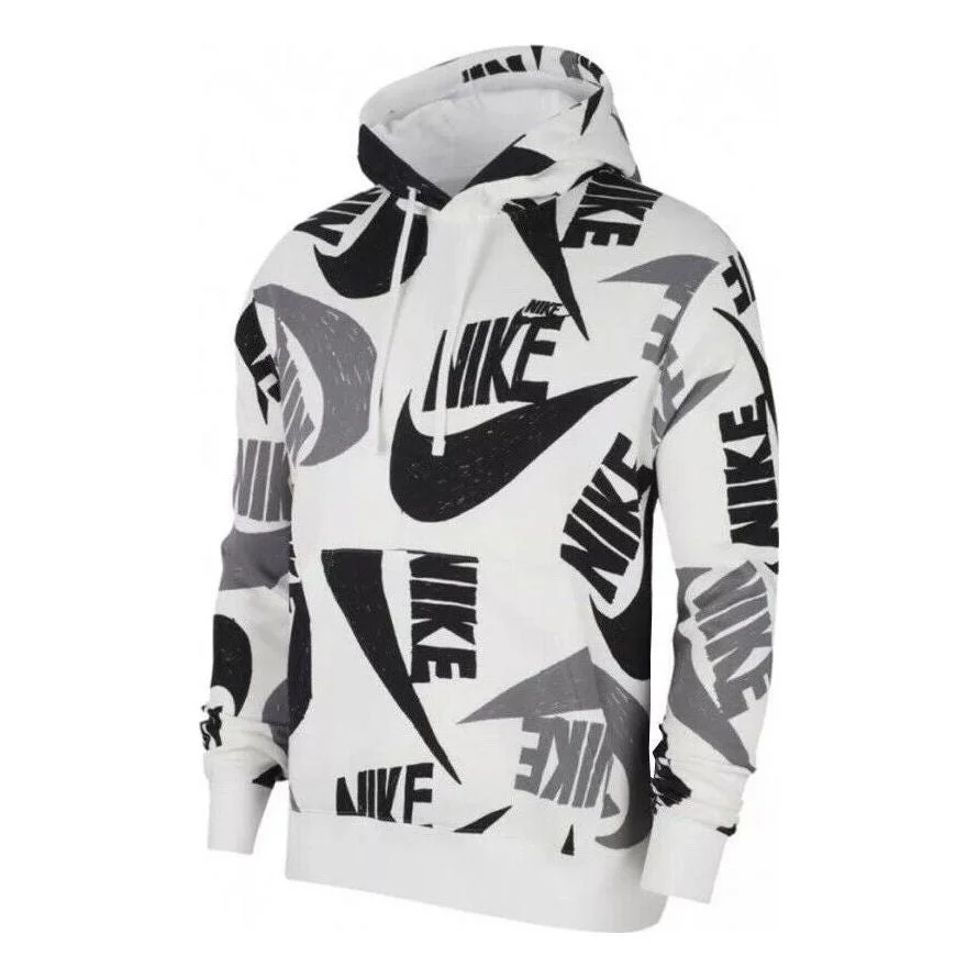 Nike Sportswear Club Pullover Hoodie 'White Black' CJ6312-010 - 1
