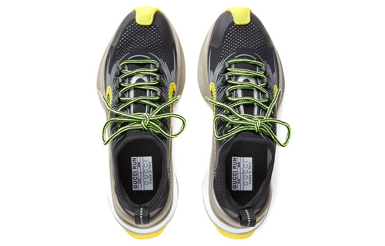 Gucci Run Sneaker 'Black Yellow' 680938-USM10-8480 - 3