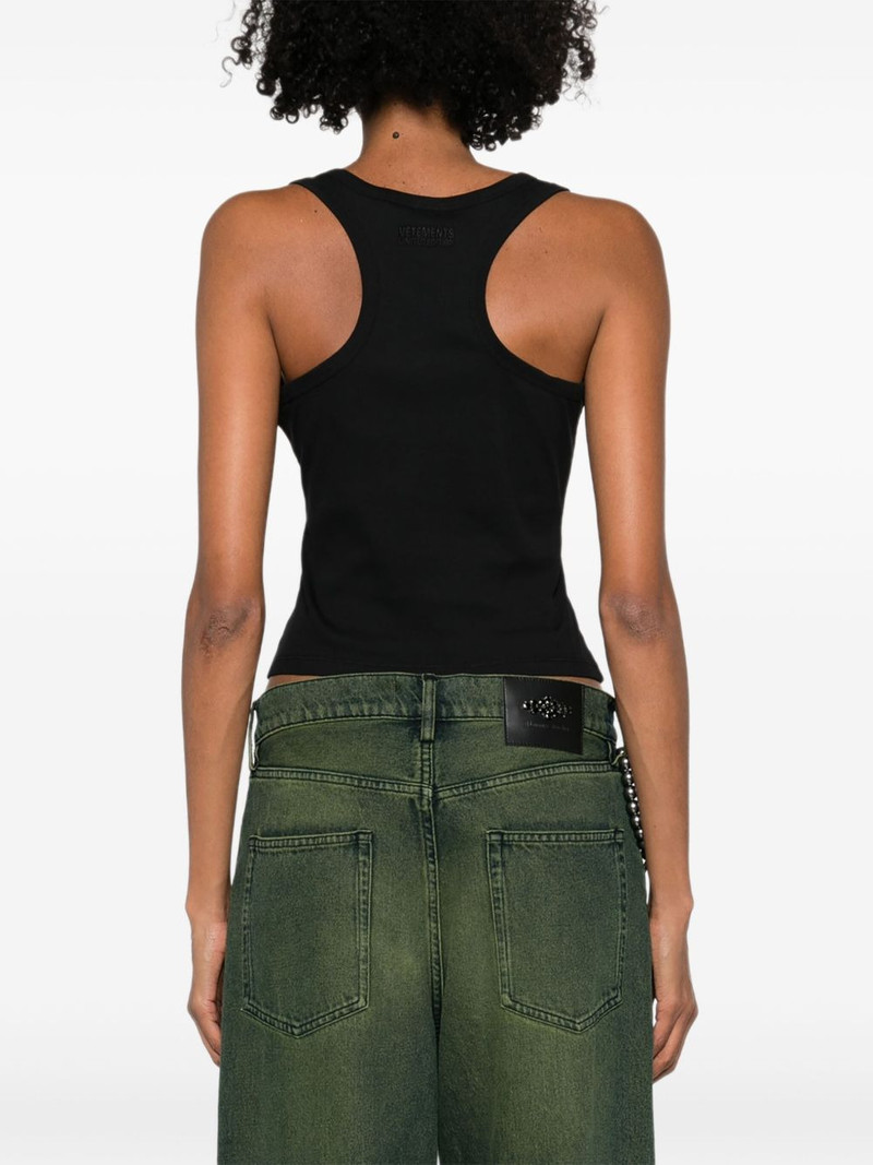 logo-embroidered tank top 4