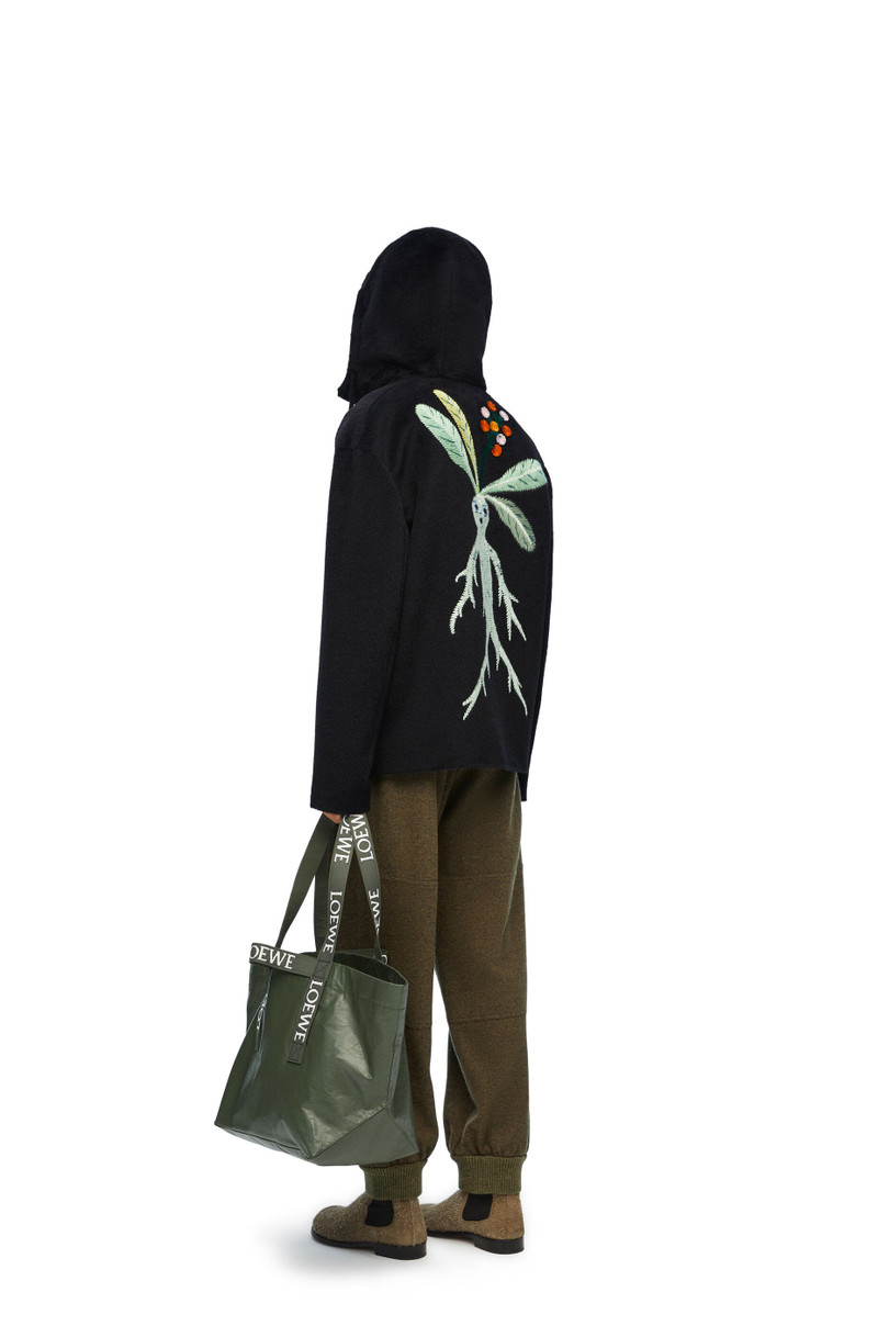 Loewe Hooded jacket in lama and wool outlook