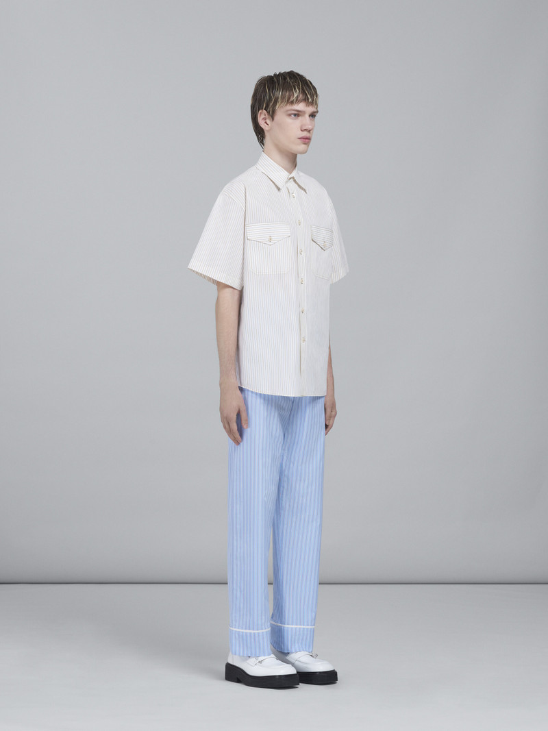 WHITE STRIPED POPLIN SHIRT 5