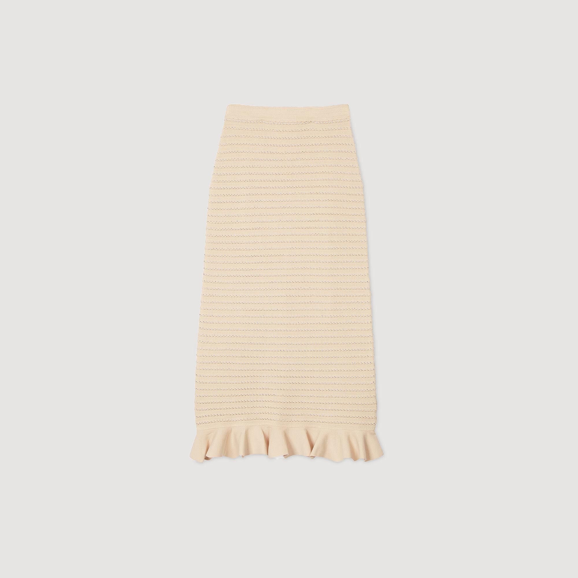 RHINESTONE KNIT MAXI SKIRT - 6