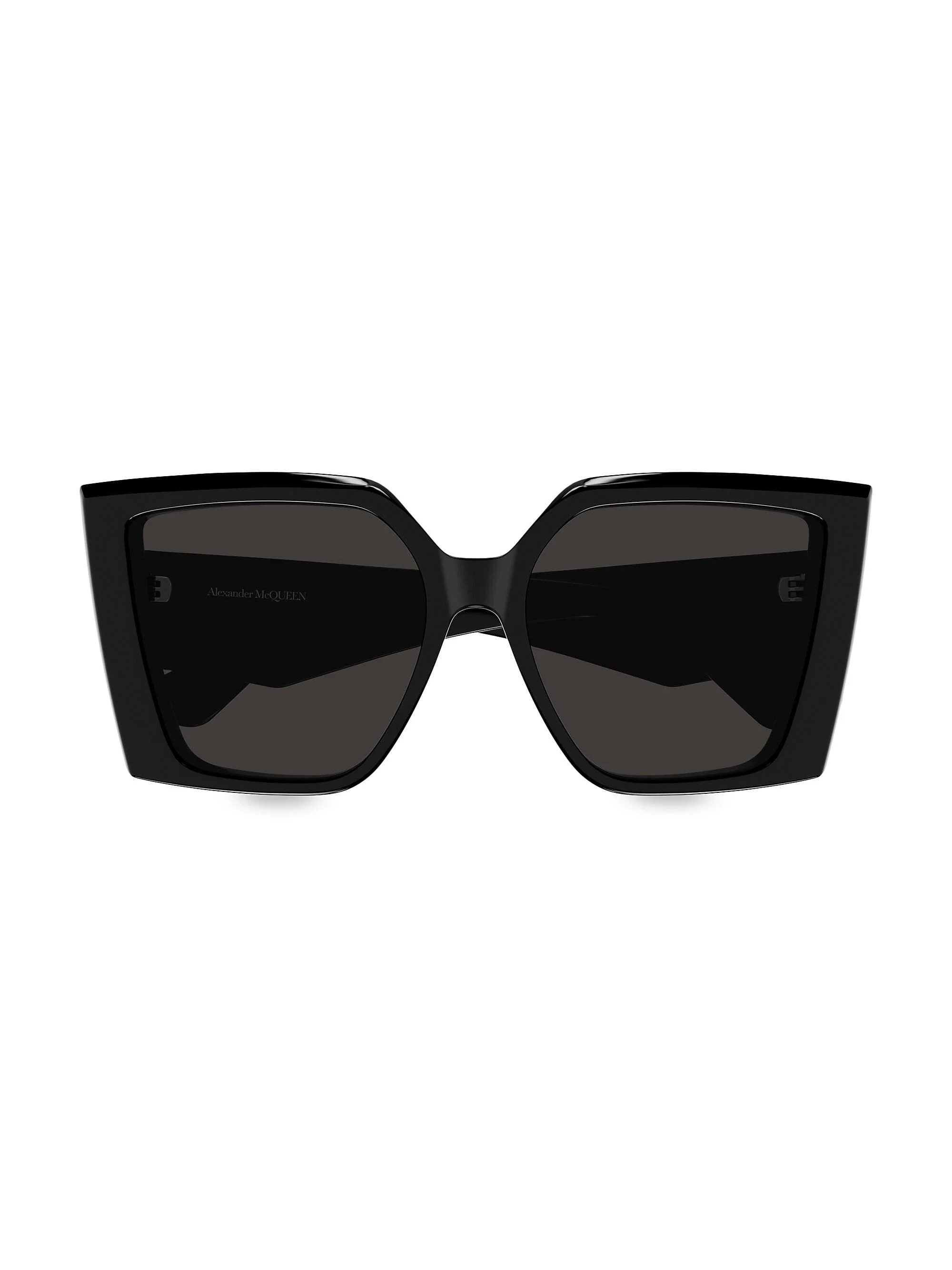 Women's Stacked Logo 56MM Square Sunglasses - Dark Grey Black - 1