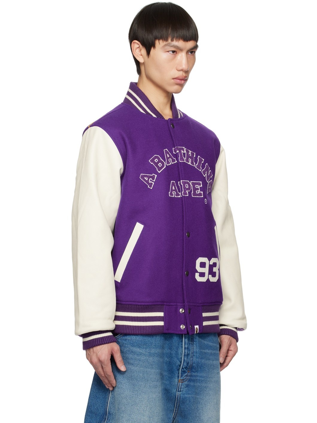 Purple Giant Ape Head Bomber Jacket - 2