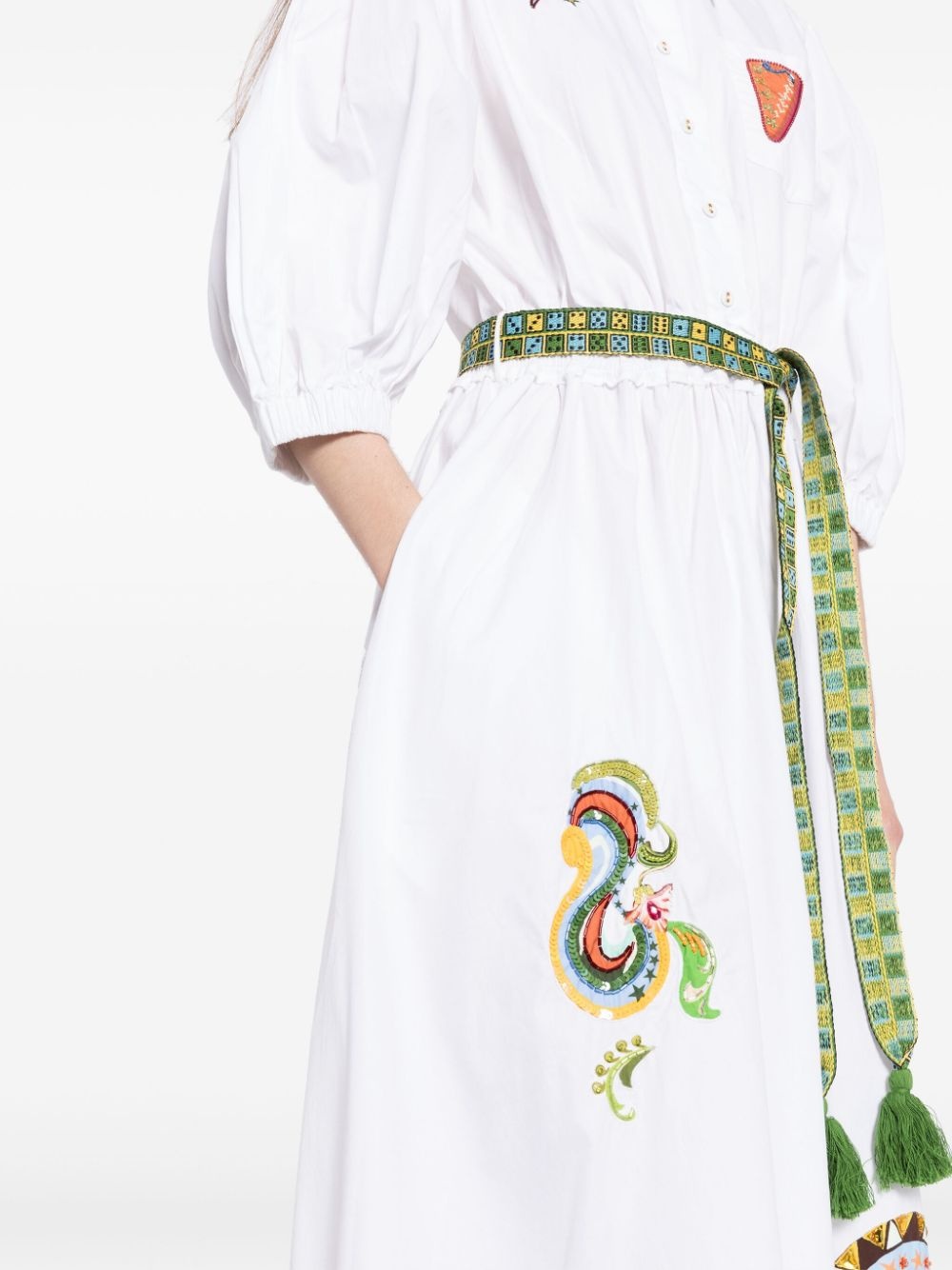 Strike embroidered midi dress - 5