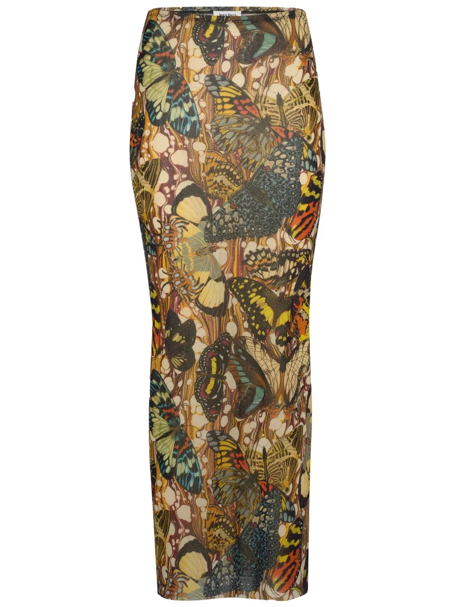 Jean Paul Gaultier Women Long Skirt With "Bow Tie" Print - 1