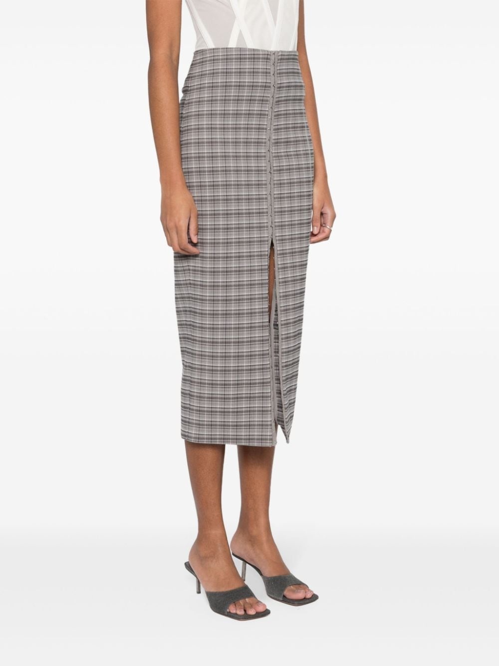 Palmer checked midi skirt - 3