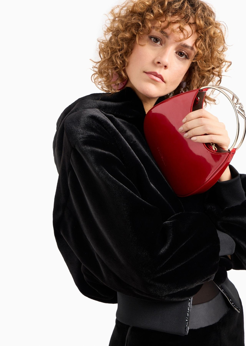 Faux-fur reversible blouson with hood and zip 6