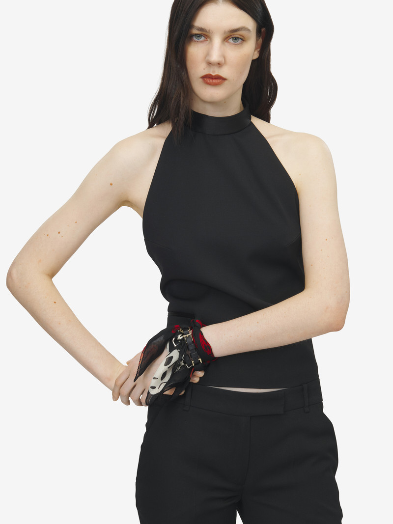 Alexander McQueen Skull Scarf Double Wrap Bracelet outlook