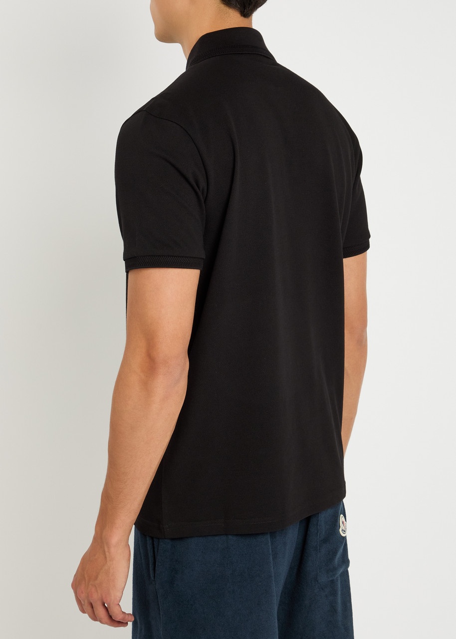 Moncler Logo-appliquéd Piqué Cotton Polo Shirt - 3
