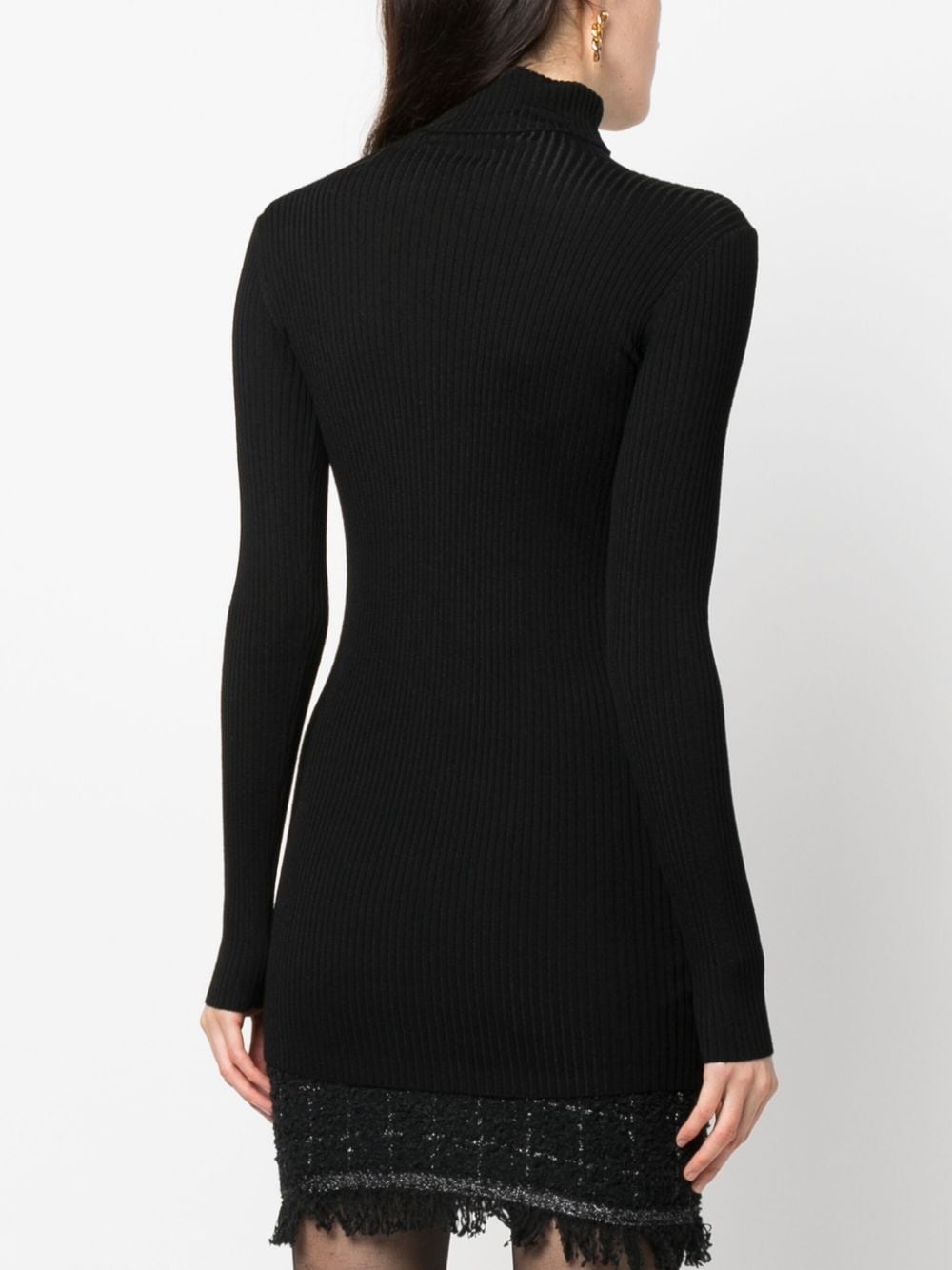 intarsia-knit logo roll-neck jumper - 4