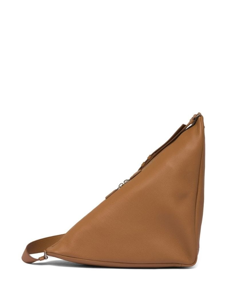 leather triangle shoulder bag - 3