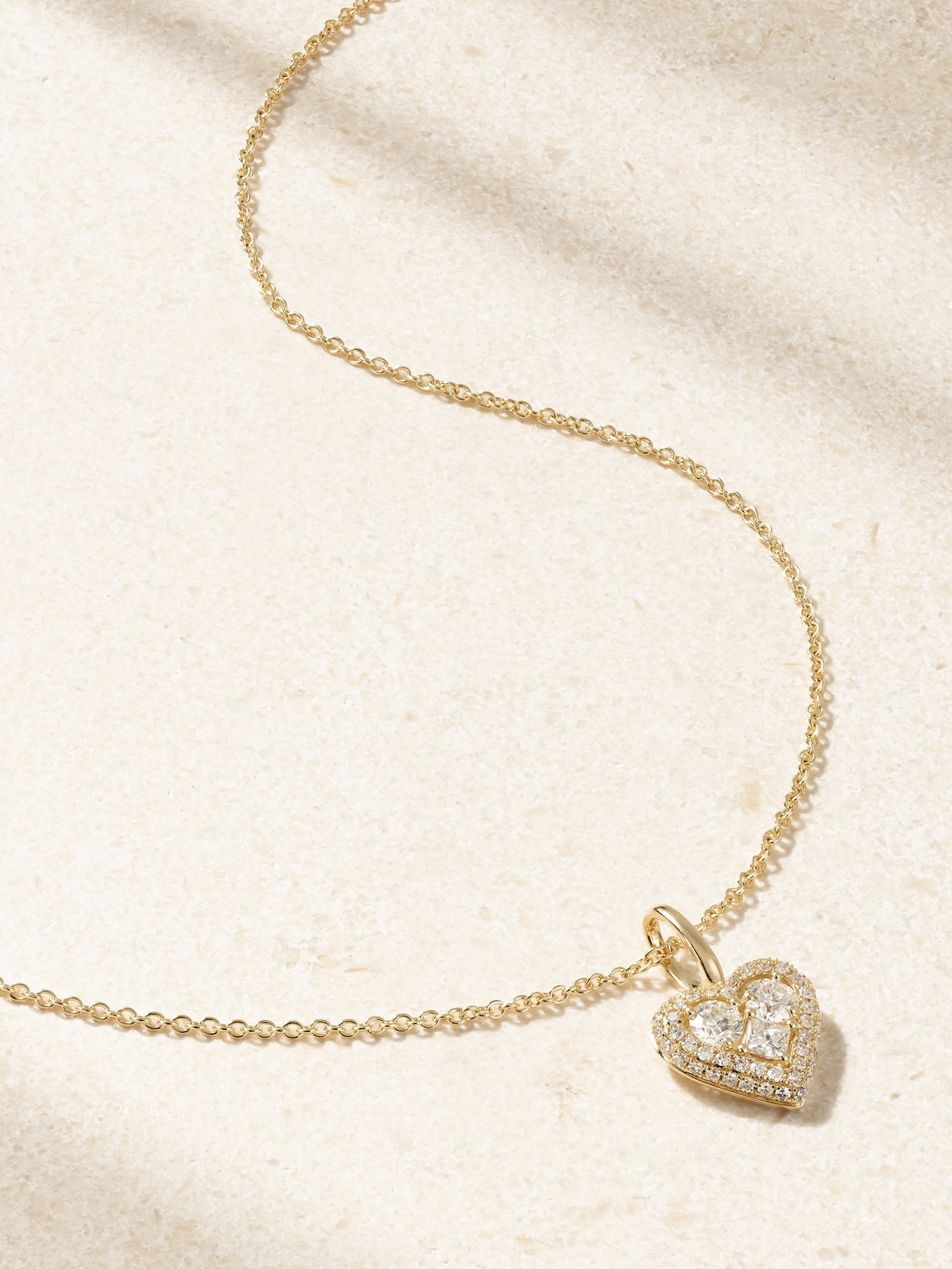 Piece Of My Heart Sparkle 14-karat Gold Diamond Necklace - 1