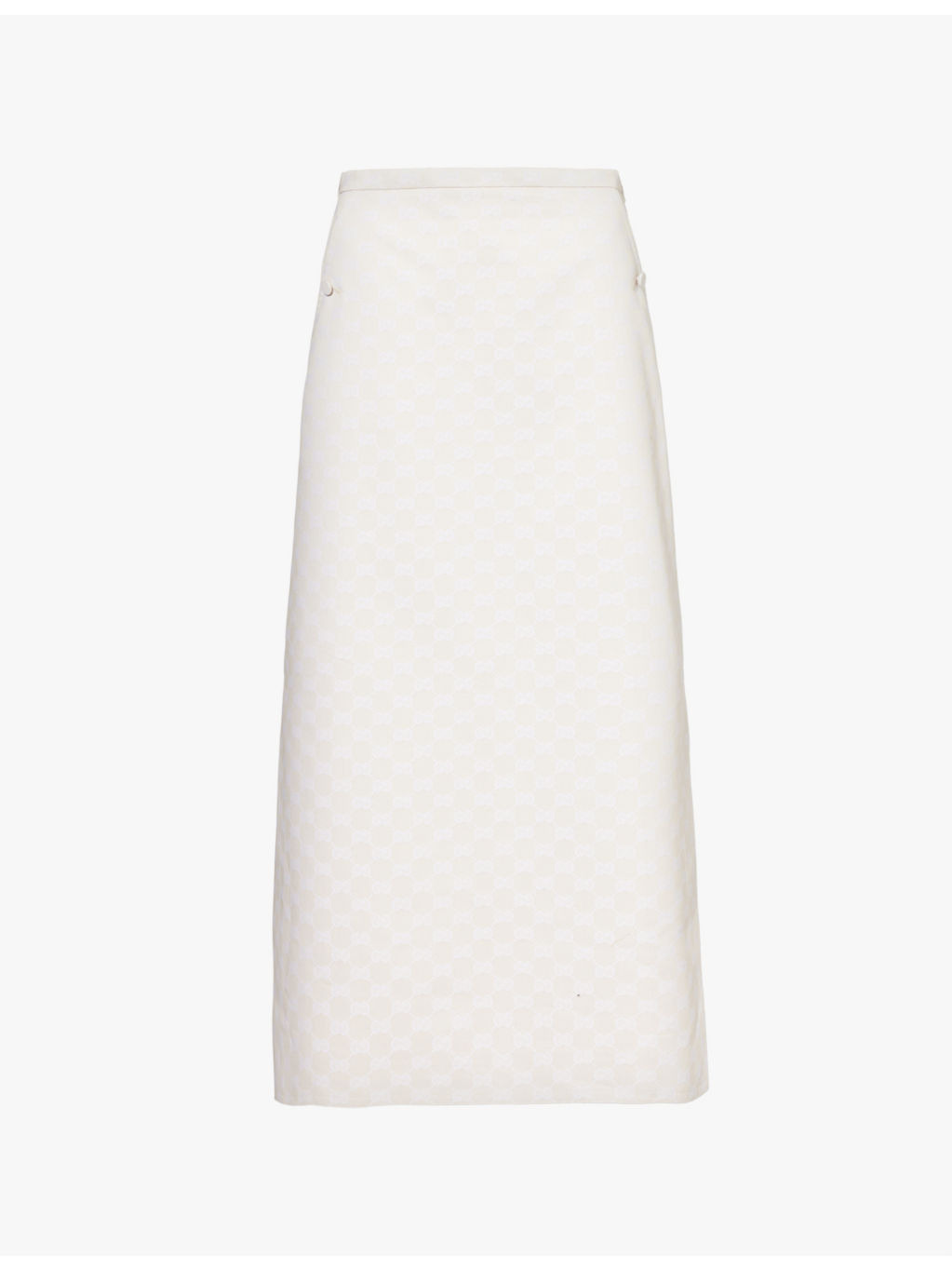 GG monogram-print woven-blend midi skirt - 1