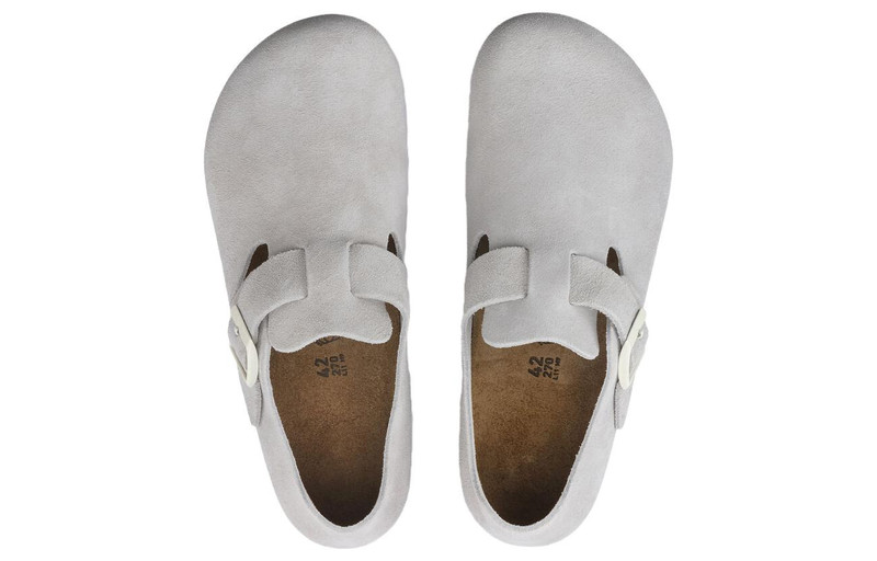 Birkenstock London Suede Leather Narrow Fit 'Antique White' 1024626 5