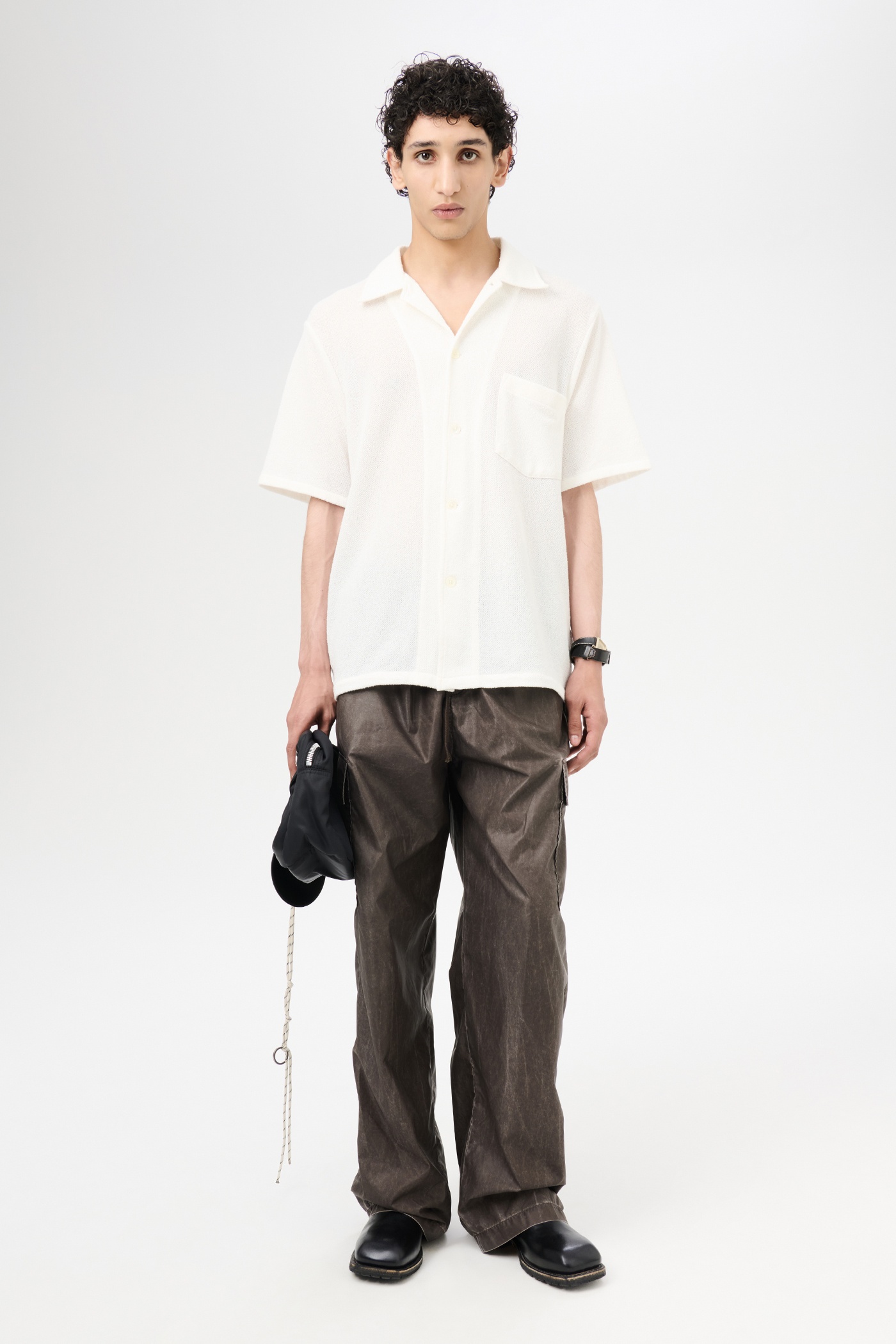 Box Shirt Shortsleeve White Boucle - 2