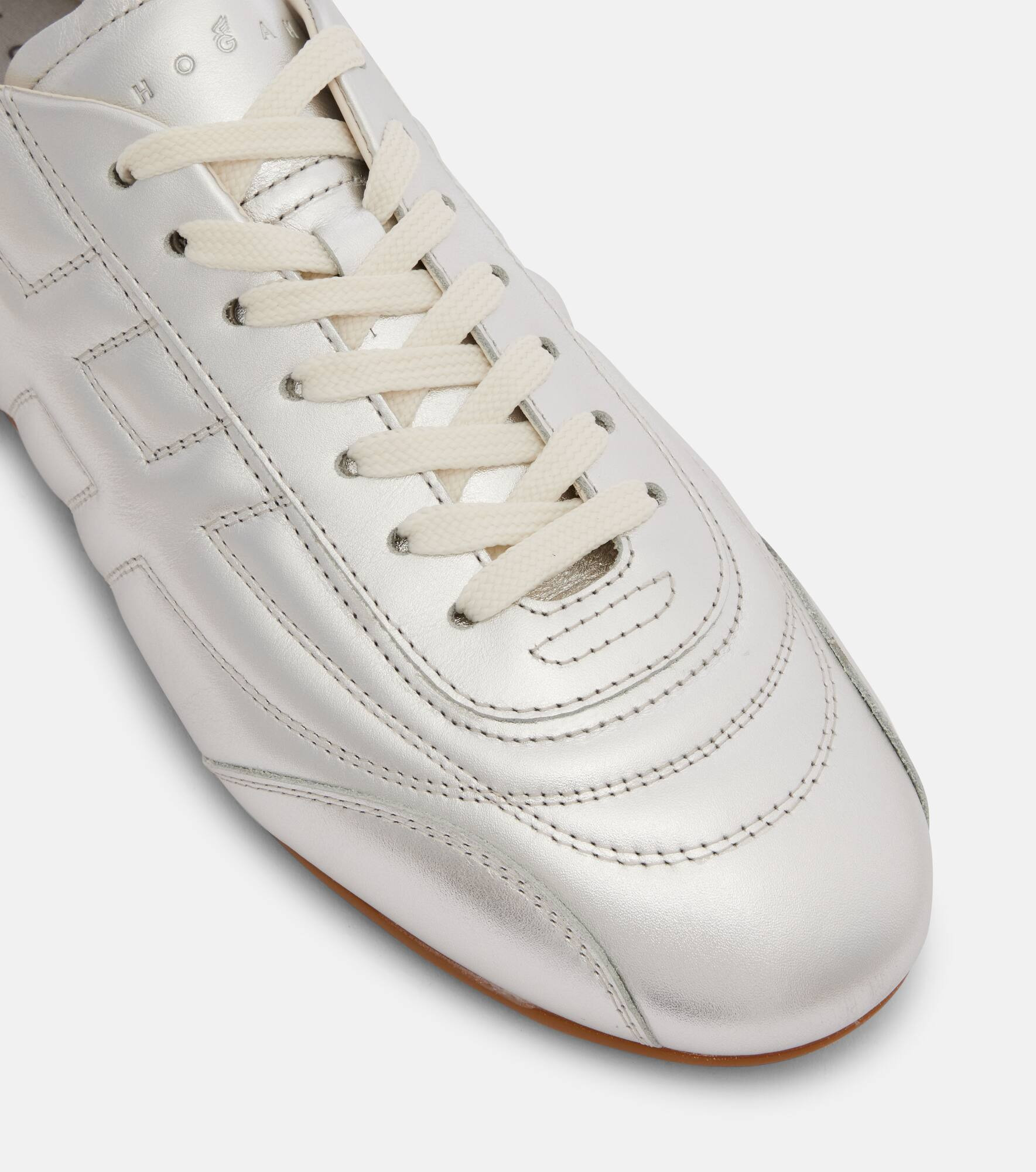 Hogan Olympia metallic leather sneakers - 5
