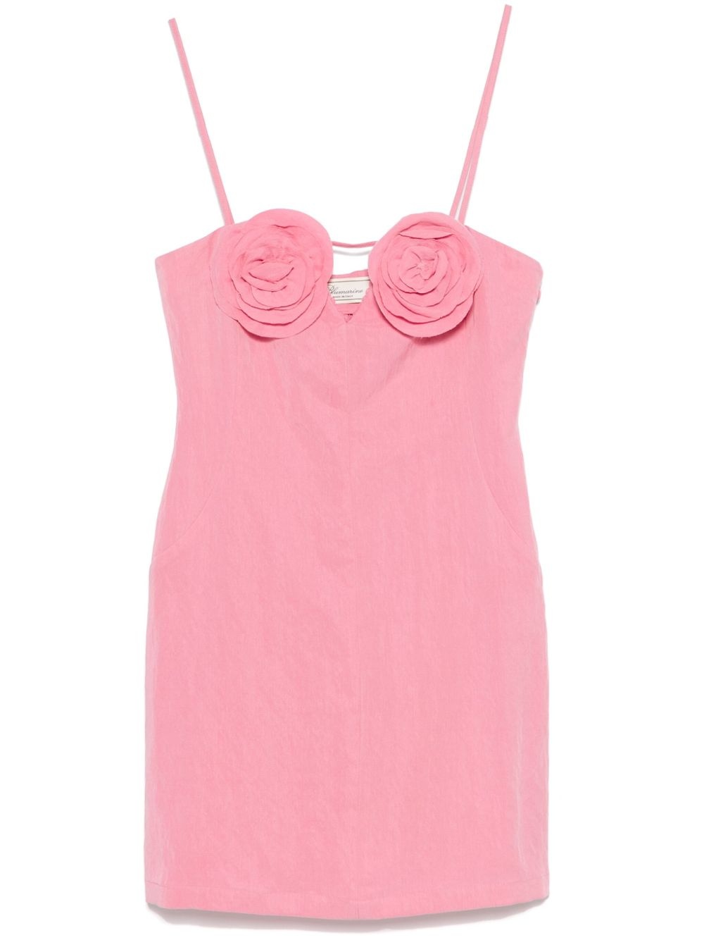 floral-appliqué mini dress - 1