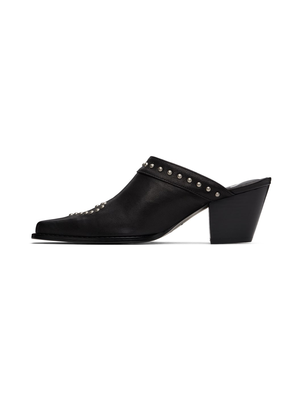 Black Heart Stud Western Mules - 3