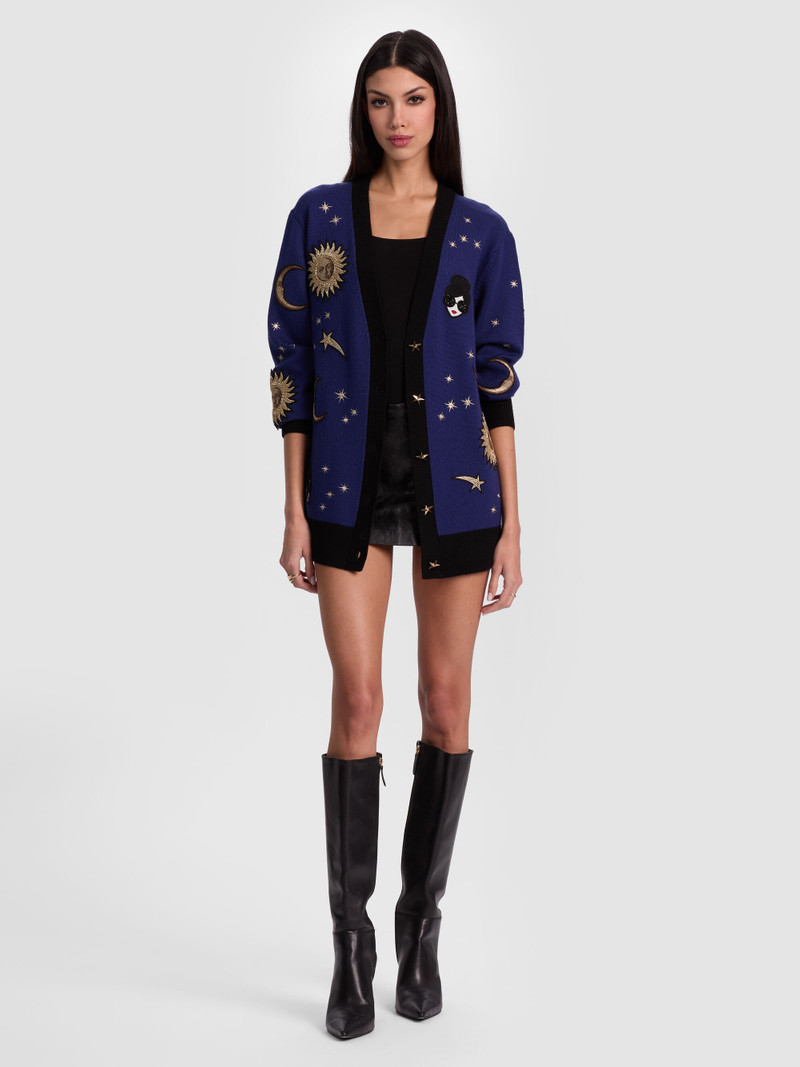 Alice + Olivia BRADFORD CELESTIAL STACEFACE CARDIGAN outlook