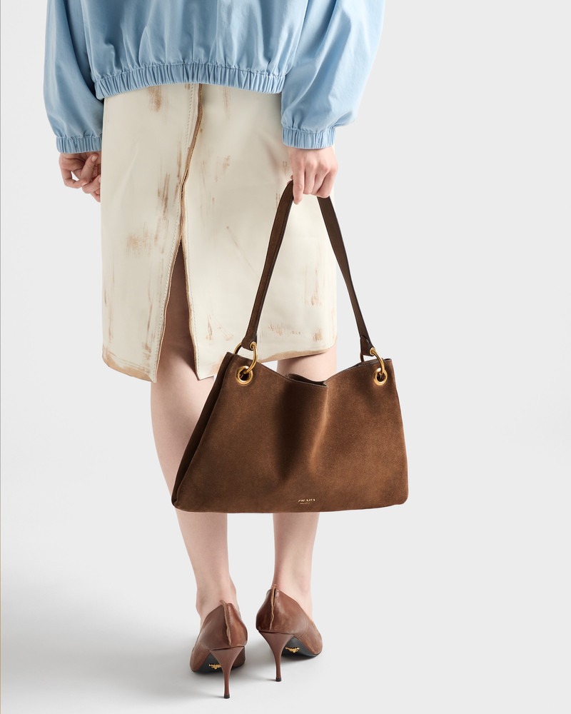 Prada Etude large suede shoulder bag 8