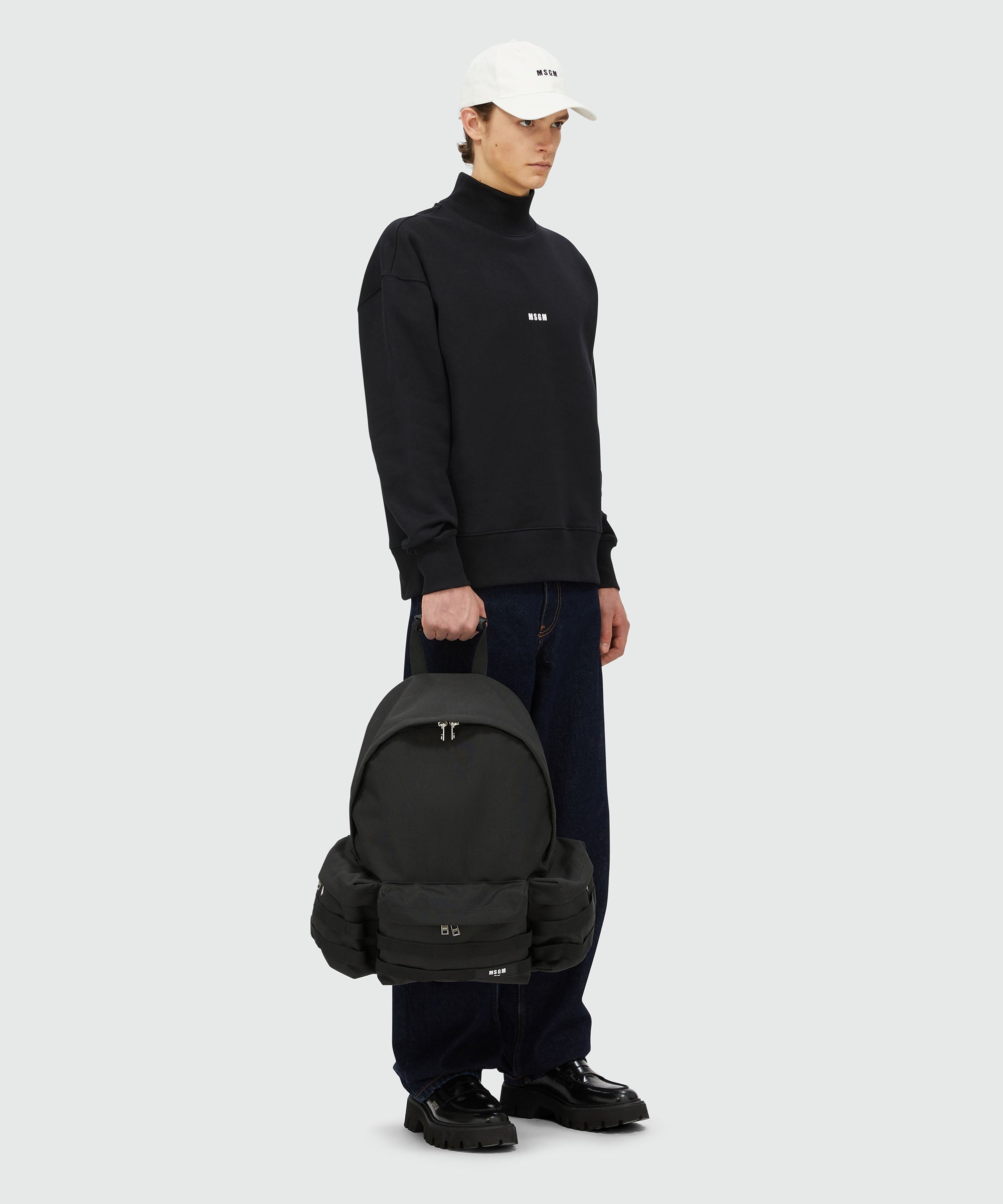 Nylon multi-pocket backpack - 5