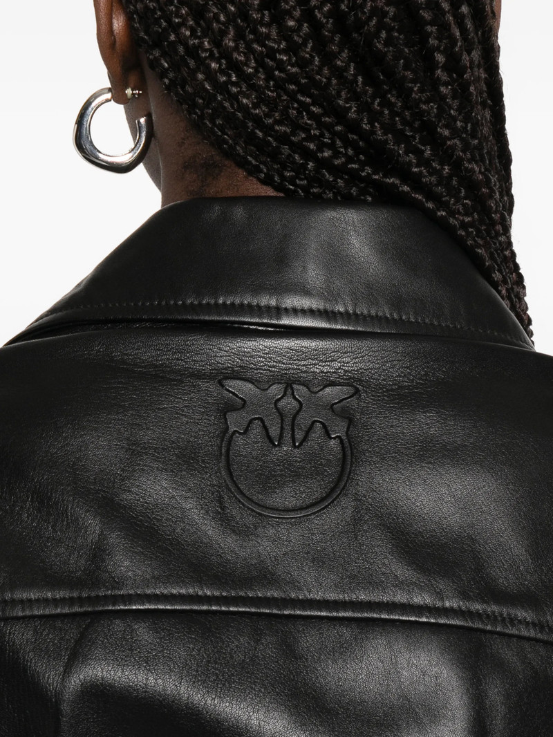 Pinko Zip Leather Jacket 4