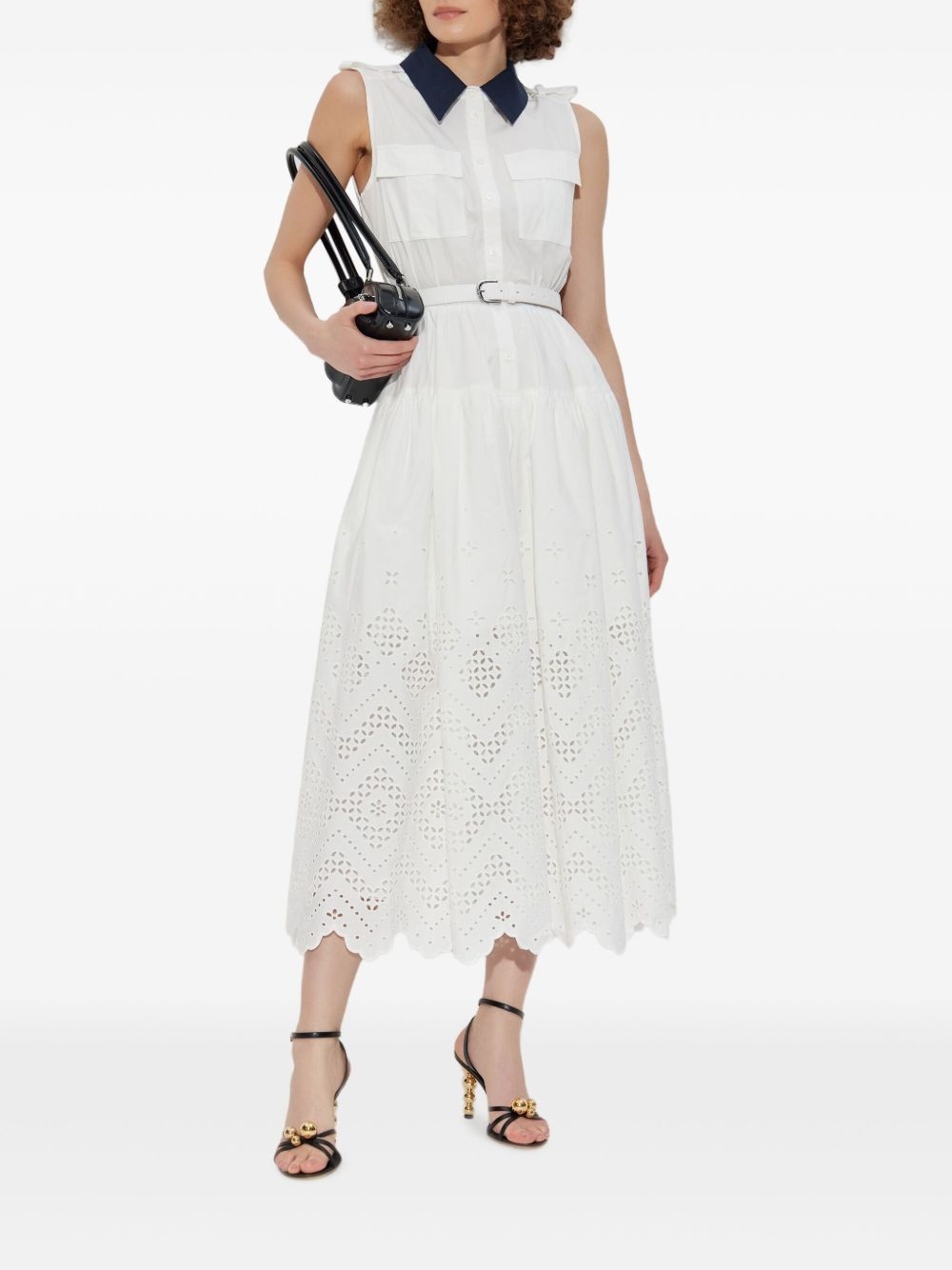 belted midi dress - 2