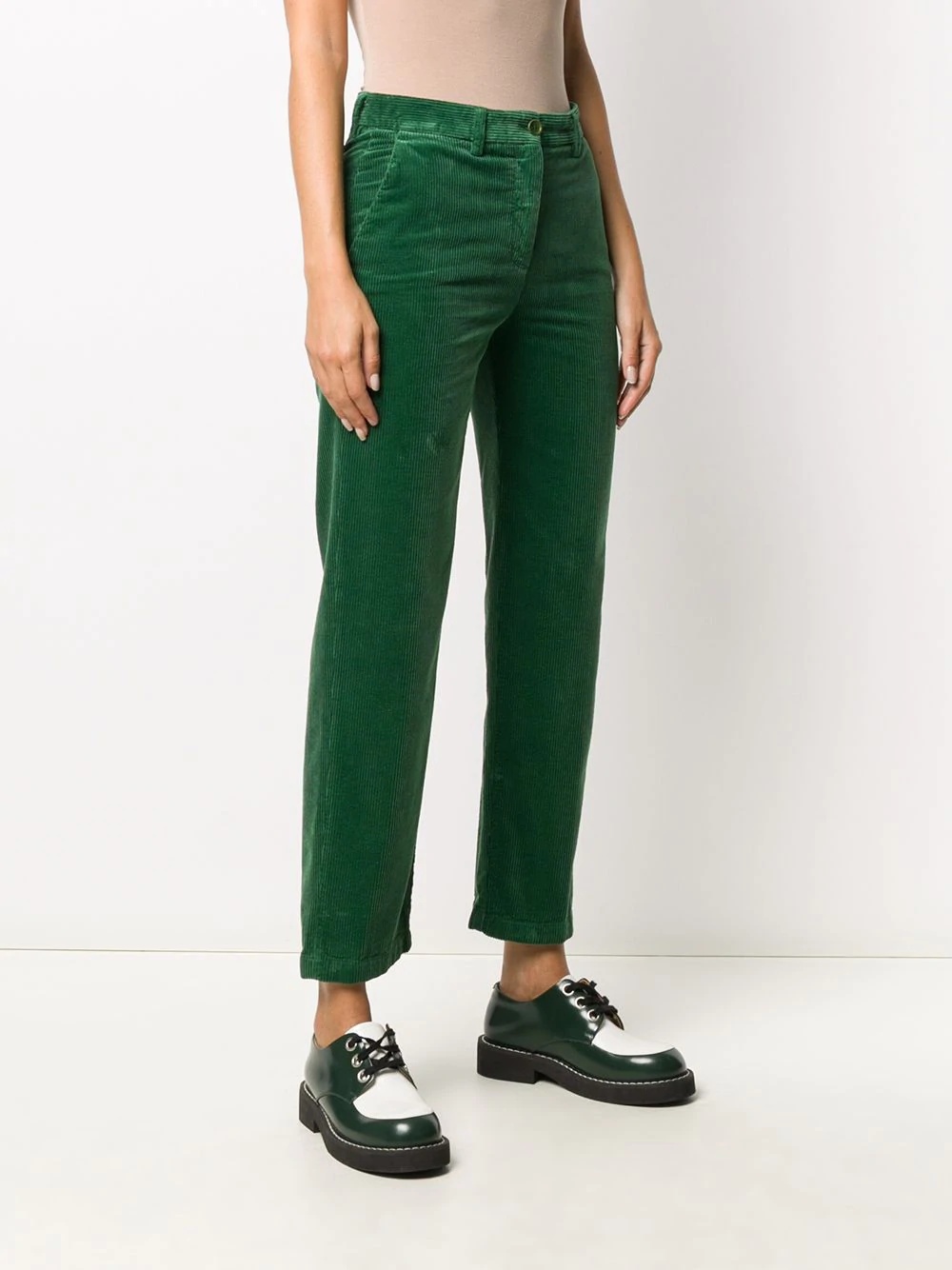 corduroy straight-leg trousers - 3