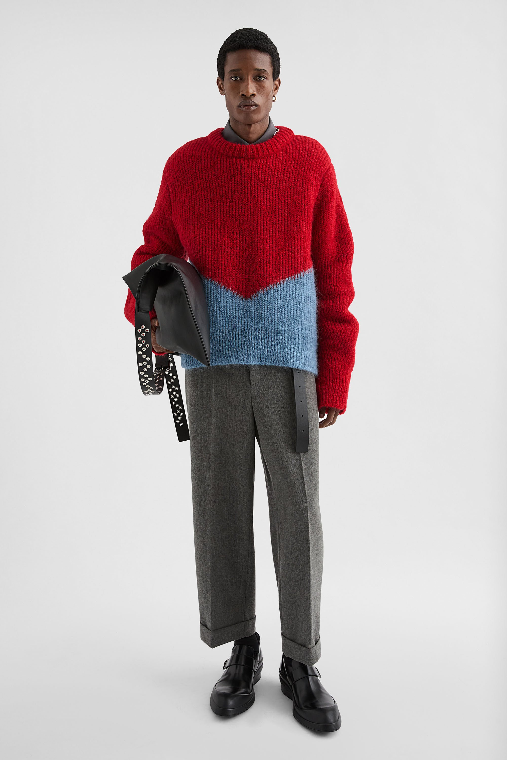 Wool Blend Crew-Neck Sweater - 4