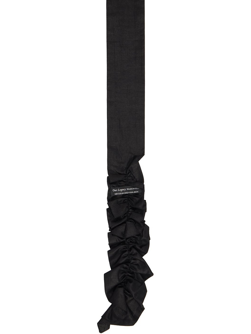 Our Legacy Black Gathered Tie outlook