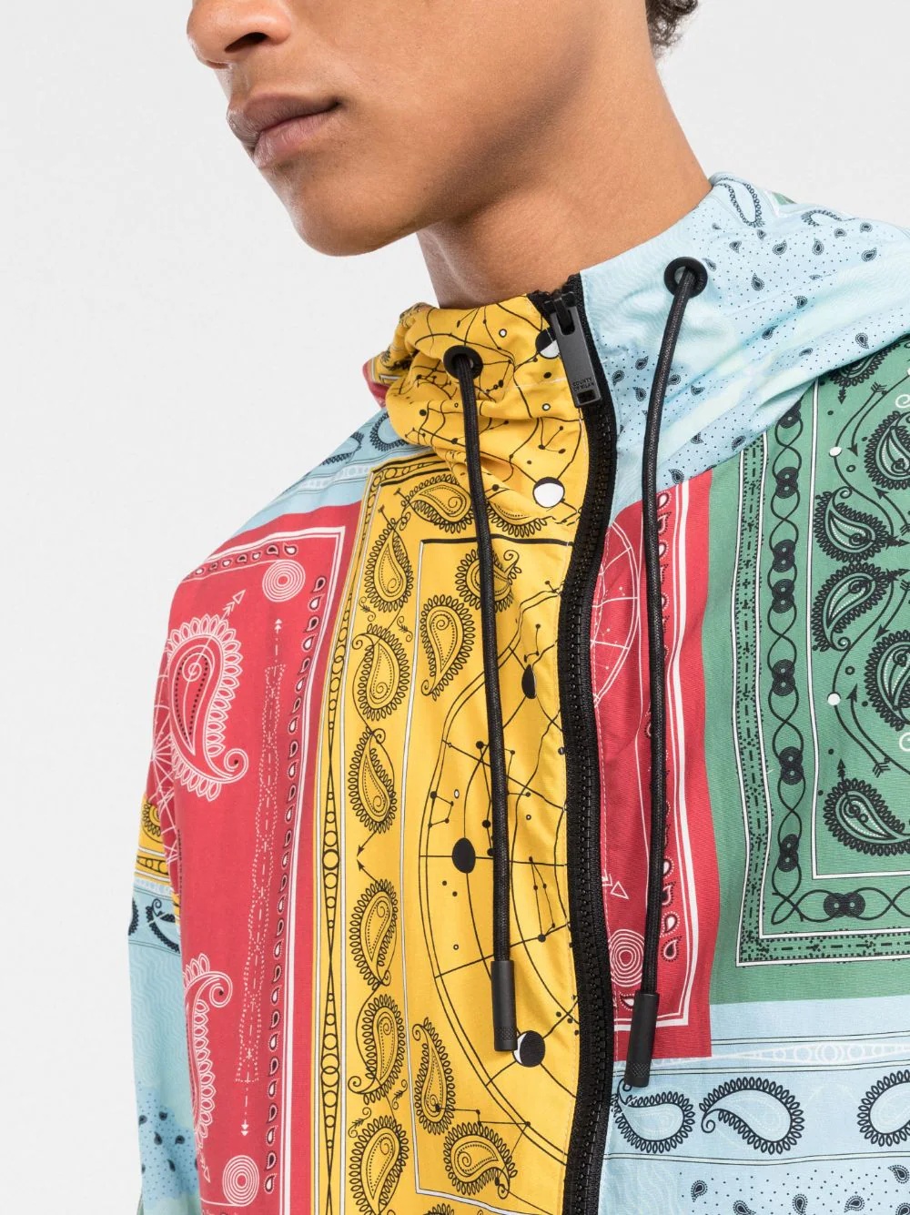 bandana-print hooded jacket - 5