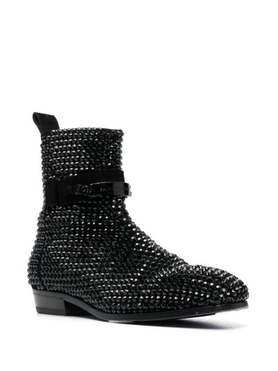 PHILIPP PLEIN crystal-embellished suede boots outlook