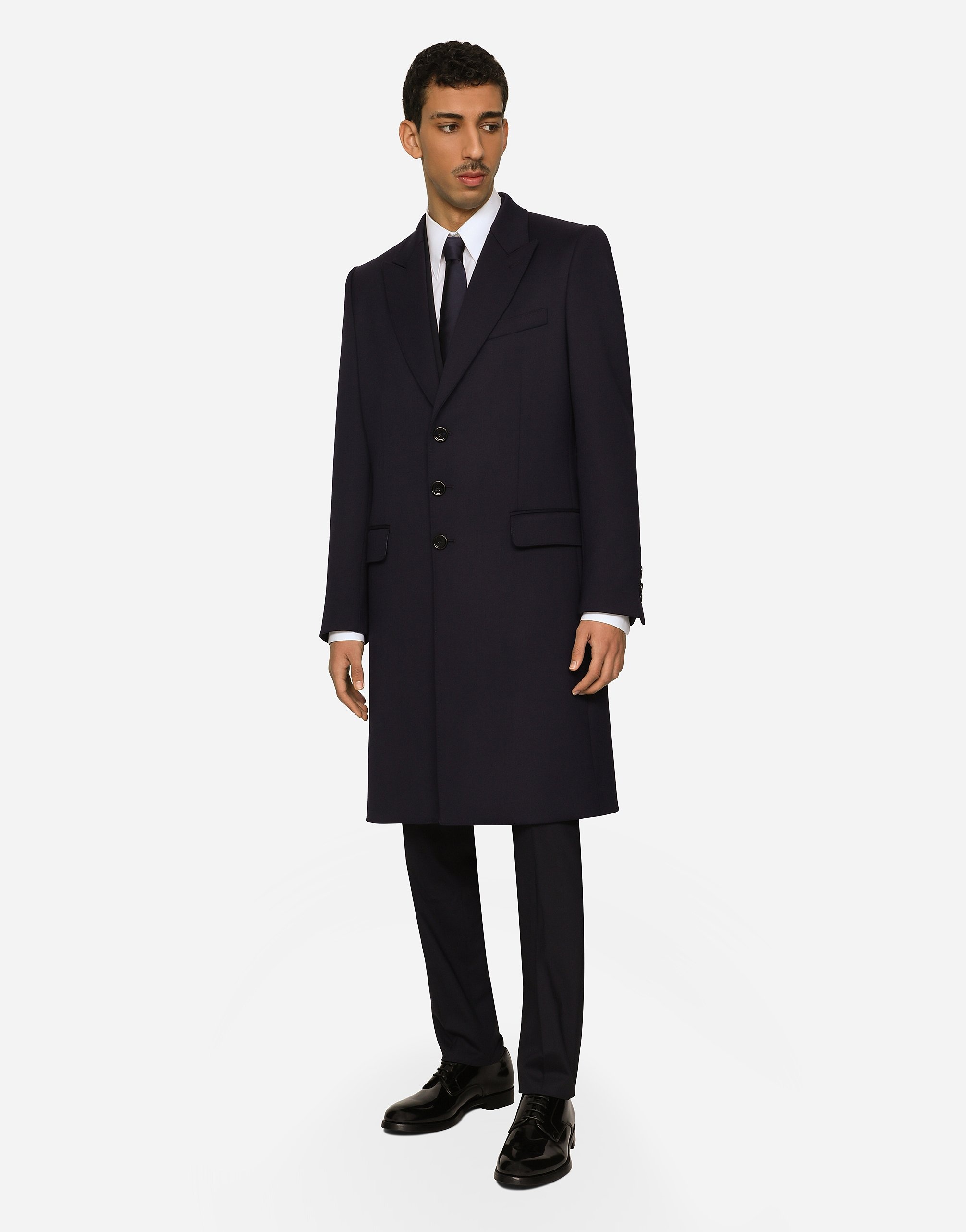 Single-breasted technical stretch wool coat - 2