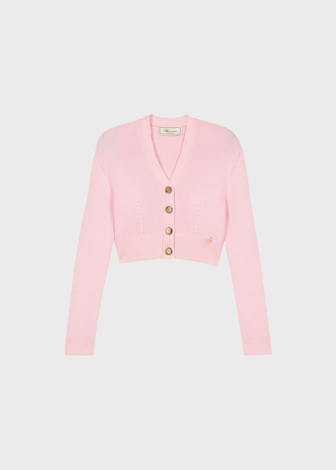 MICRO-CARDIGAN WITH FAUX-FUR COLLAR - 1