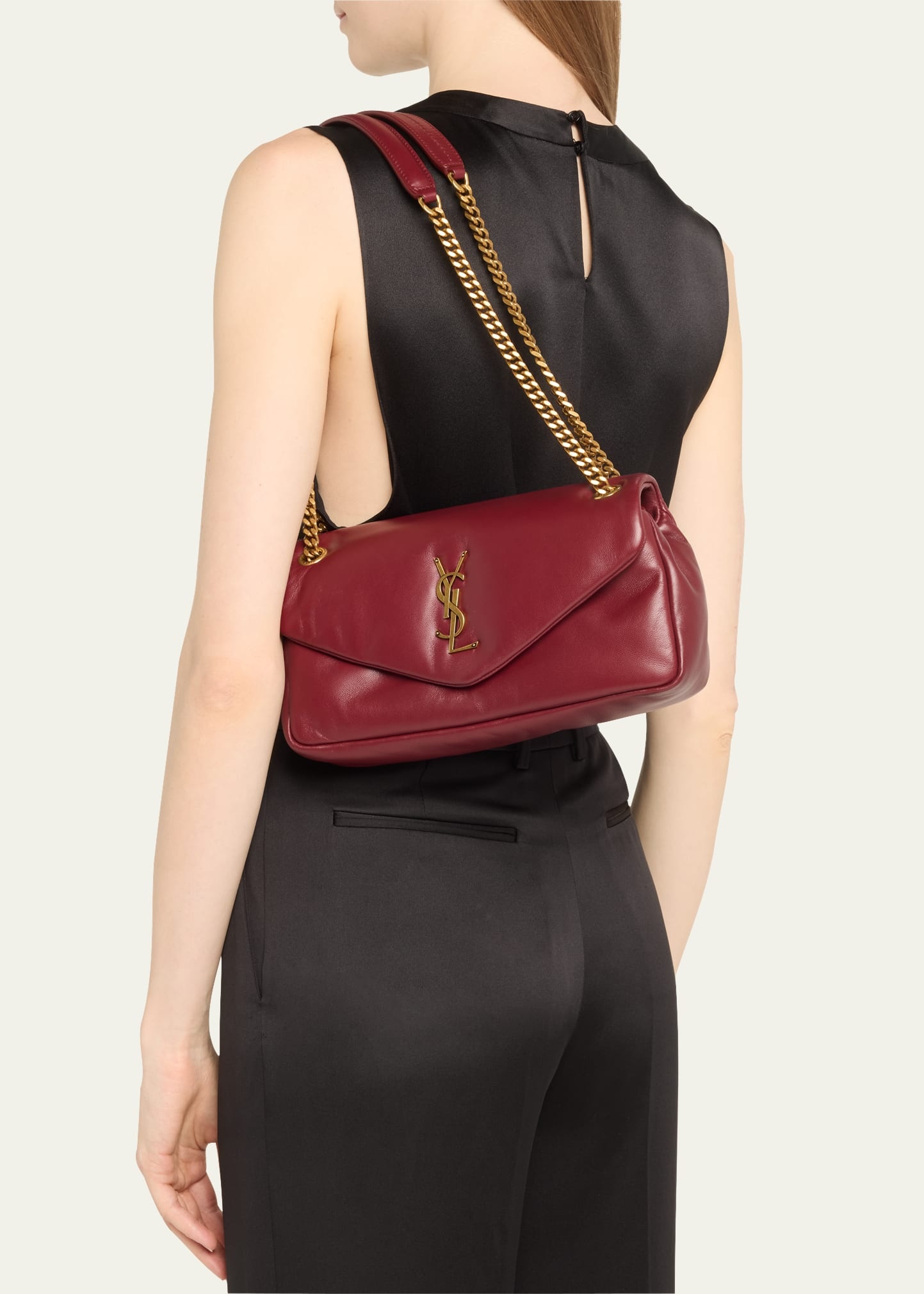 Calypso YSL Leather Chain Shoulder Bag - 2