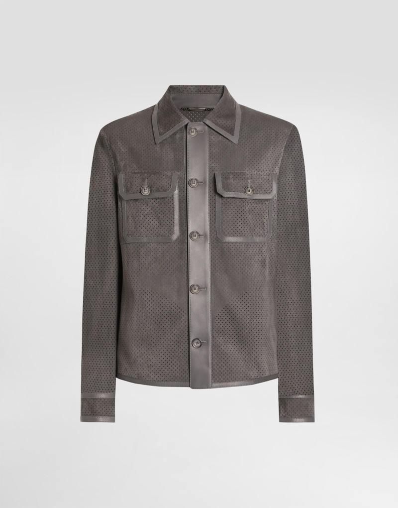 Perforated lambskin jacket 1