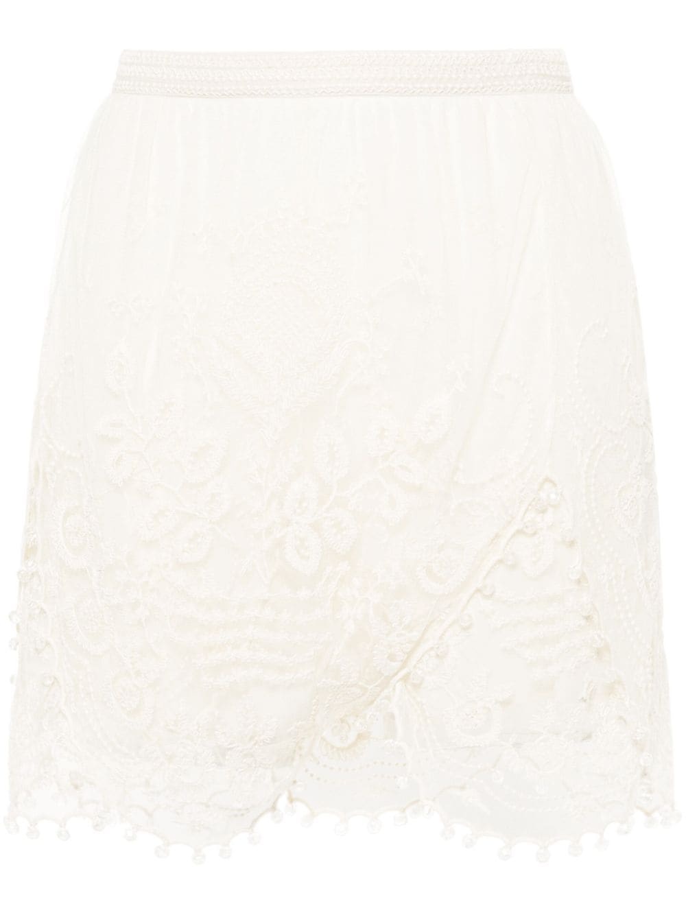 Viny lace mini skirt - 1