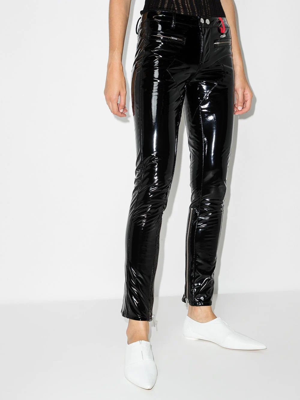 Punk patent-leather skinny trousers - 2