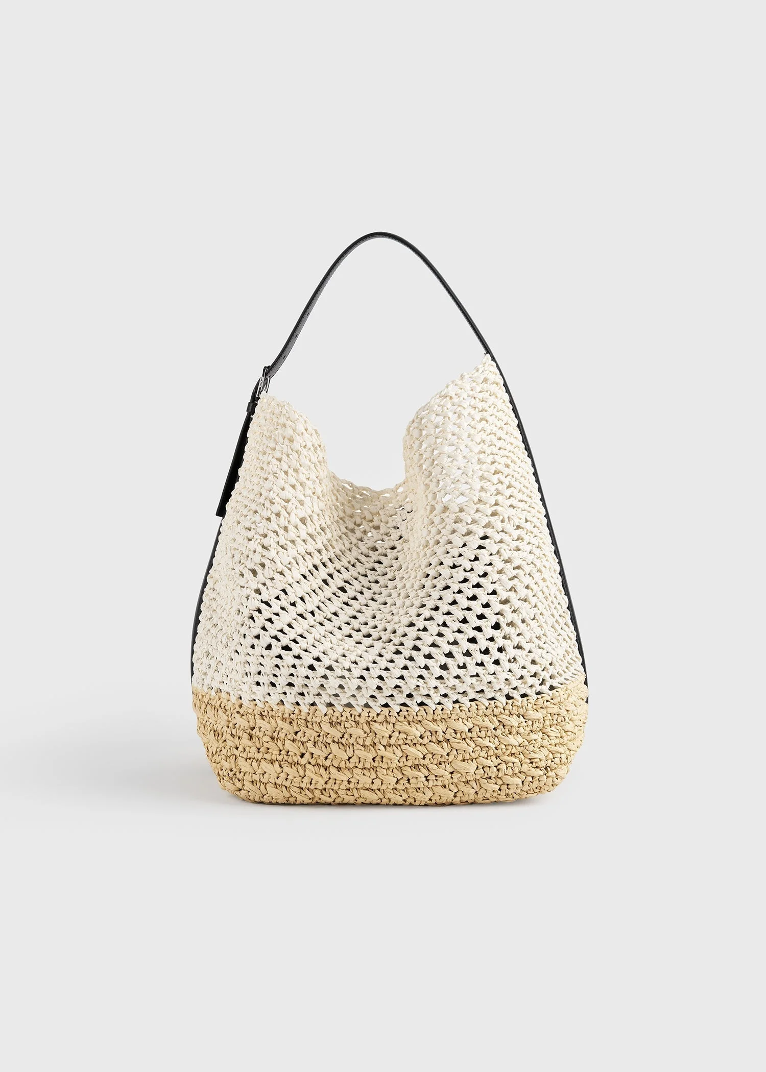 Belted paper tote ecru/vanilla - 1