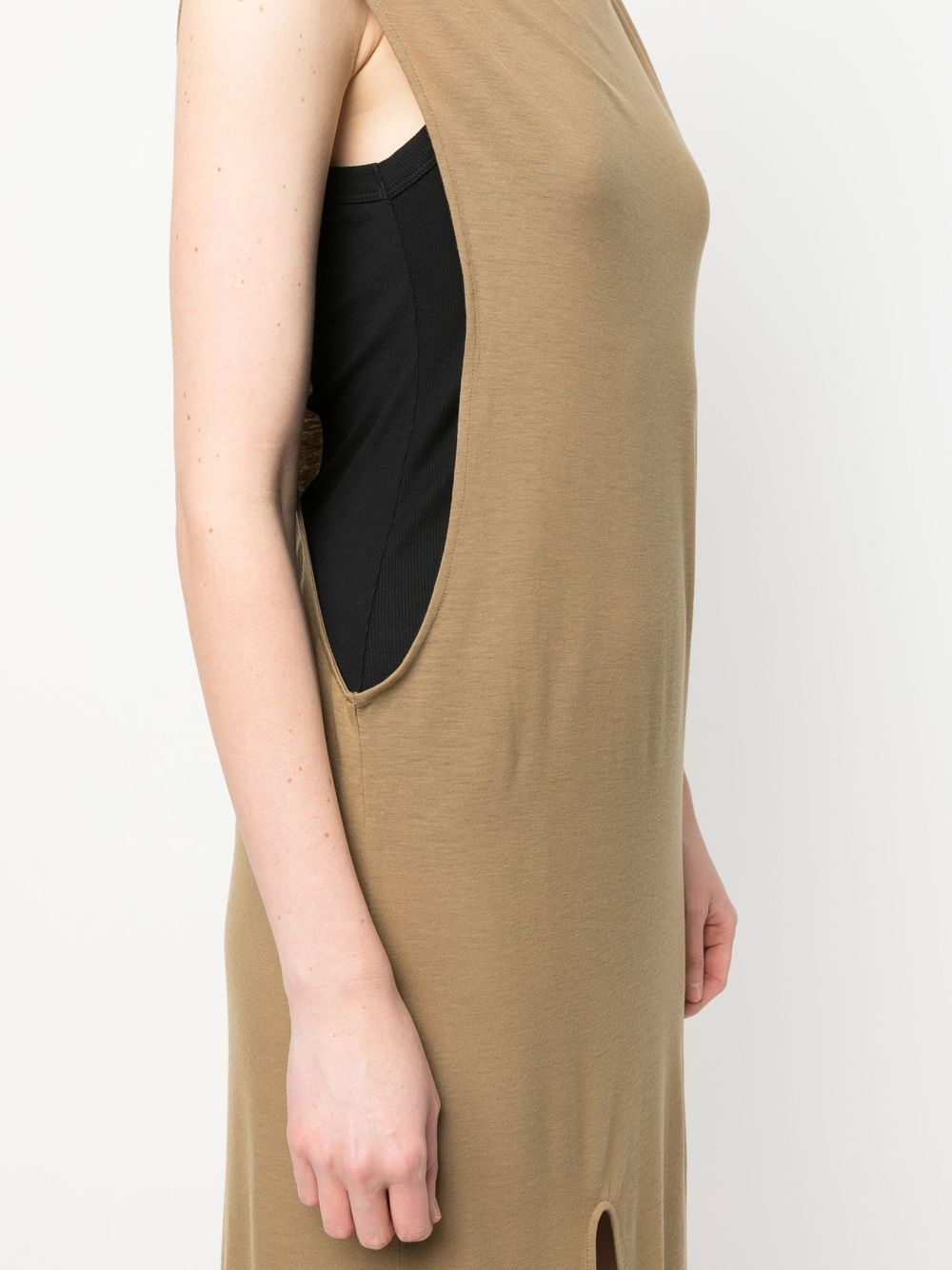 front-slit cut-out dress - 5